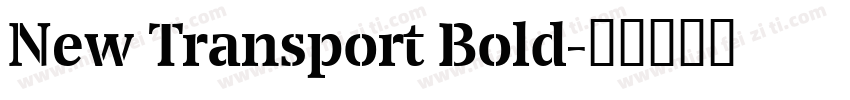 New Transport Bold字体转换
